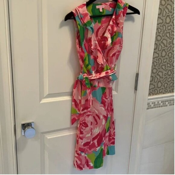 Lilly Pulitzer First Impressions Hayden Wrap Dress XS EUC - Picture 4 of 5